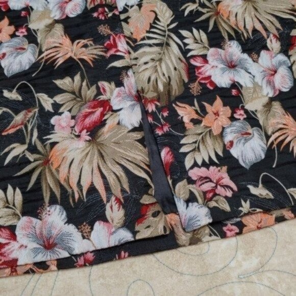 Anthropologie Isla Maude Tropical Floral Jacquard Pencil Skirt M - Picture 6 of 13